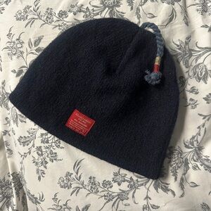 Vintage Abercrombie & Fitch Wool Beanie with Braided Tassel (Made in Korea)